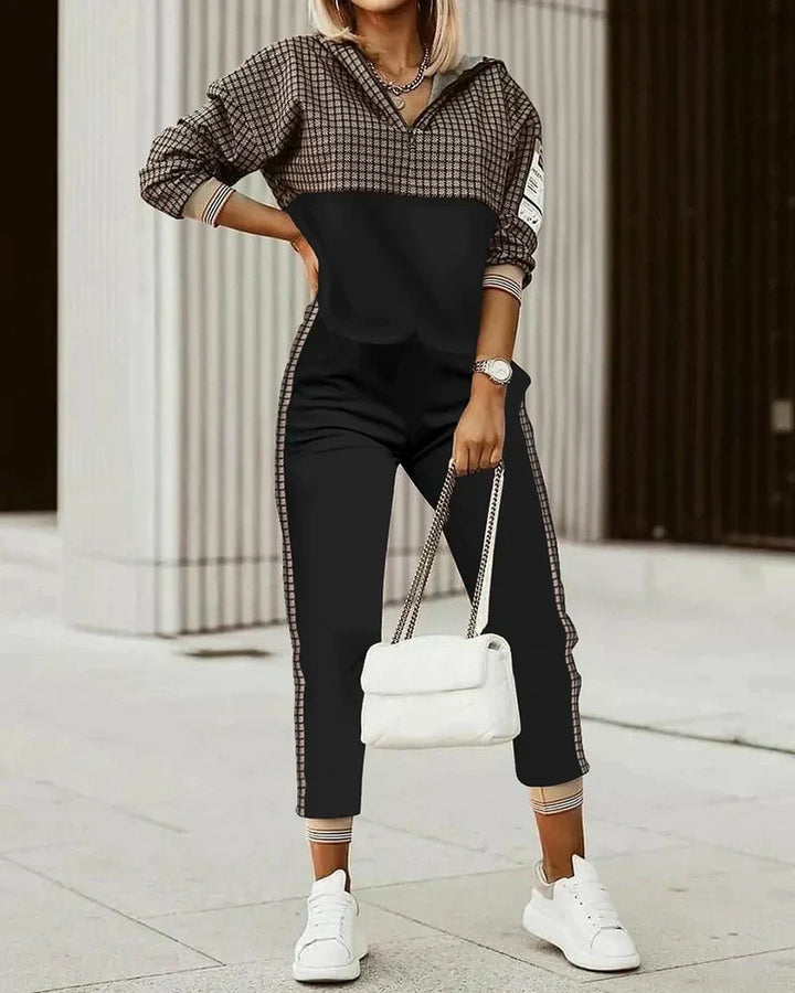 Women's modern tracksuit for everyday style. Comfortable active wear, ideal for casual outfits.