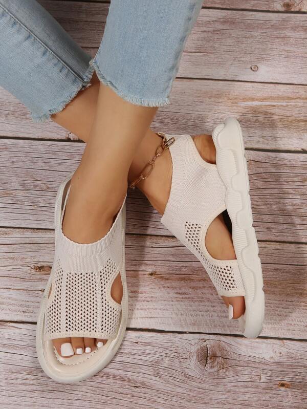 Everyday women's open toe platform sandals, lightweight slip-on for all-day comfort.