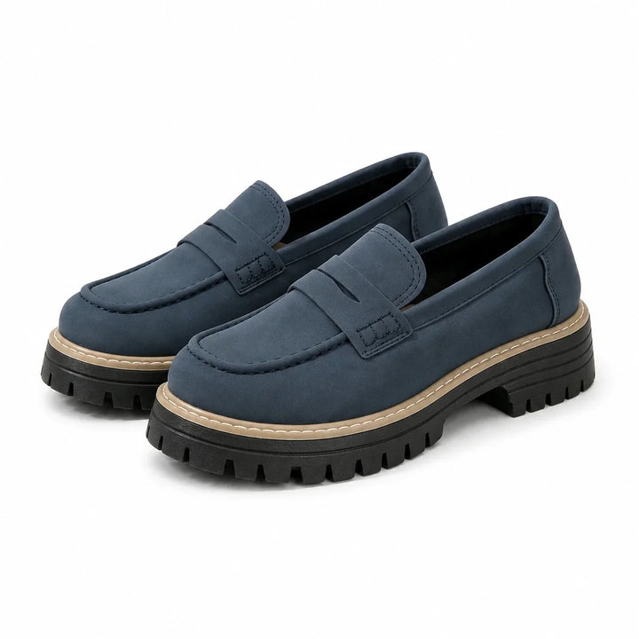Comfortable women's slip-on loafers, orthopaedic design with wide toe box for easy, supportive walking.