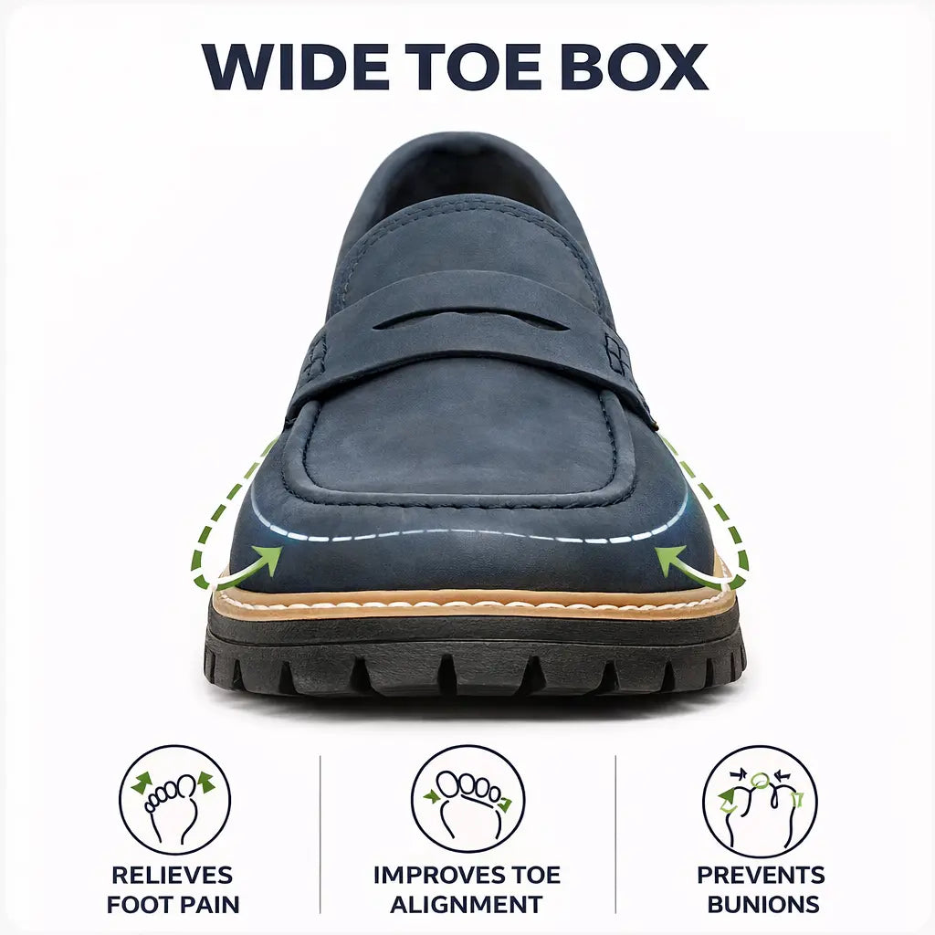 Casual women's walking loafers, orthopaedic comfort with wide toe box, perfect supportive everyday flats.