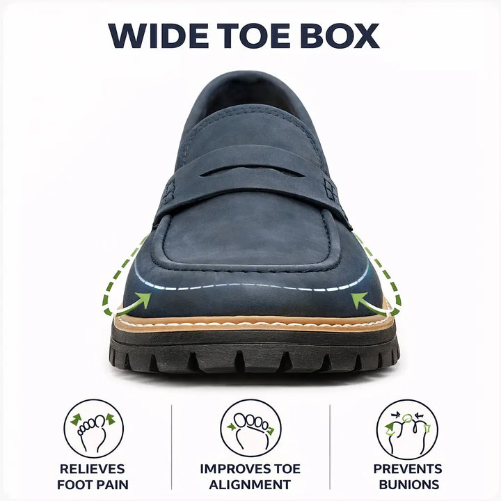 Casual women's walking loafers, orthopaedic comfort with wide toe box, perfect supportive everyday flats.