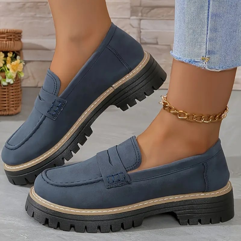 Side view of women's orthopaedic wide toe box loafers, designed for ultimate comfort & foot support.