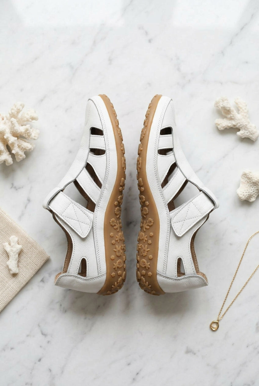 Lightweight slip-on orthopaedic sandals, ideal for walking and providing foot support for women.