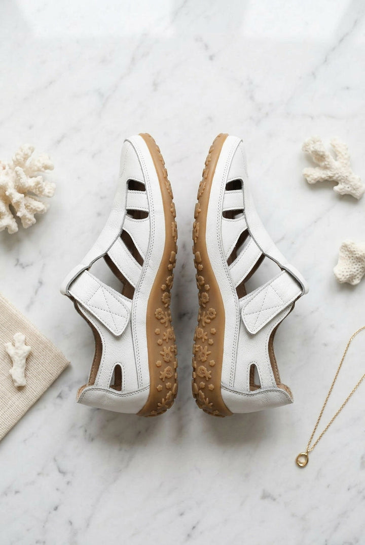 Lightweight slip-on orthopaedic sandals, ideal for walking and providing foot support for women.