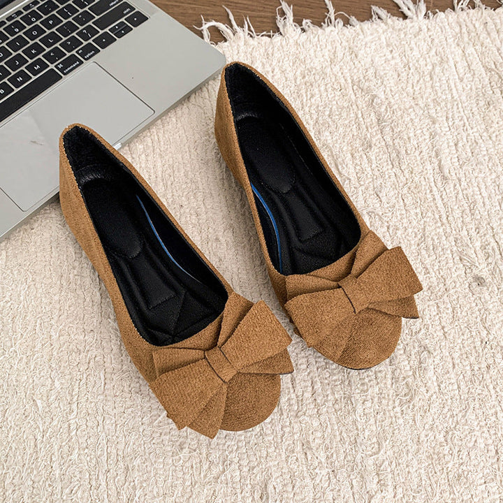 Comfortable wide fit women's ballet flats, orthopaedic design for superior support.