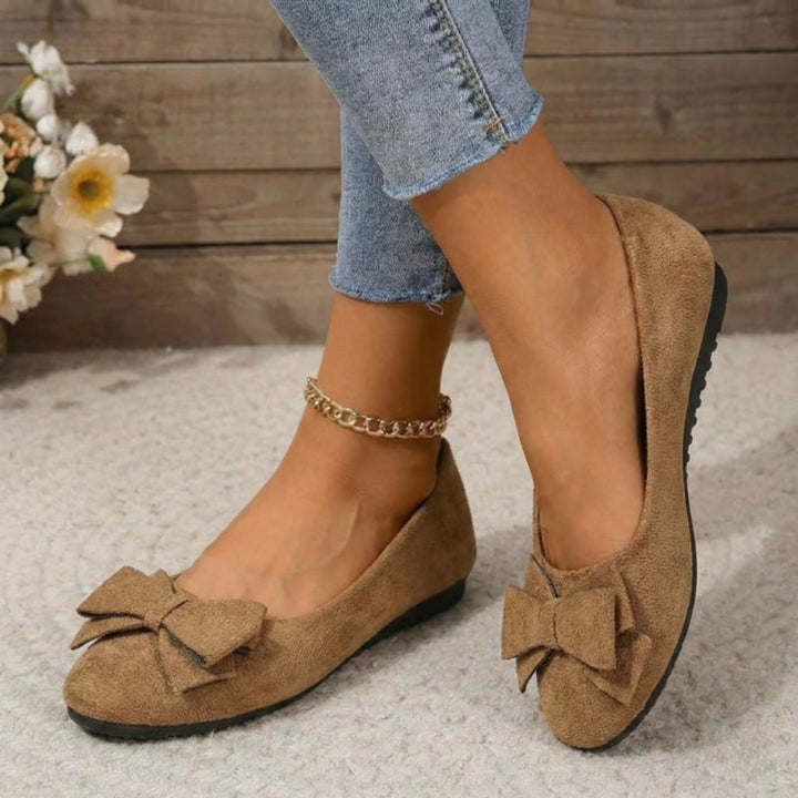 Elegant wide fit women's orthopaedic ballet flats, ideal for daily wear and support.