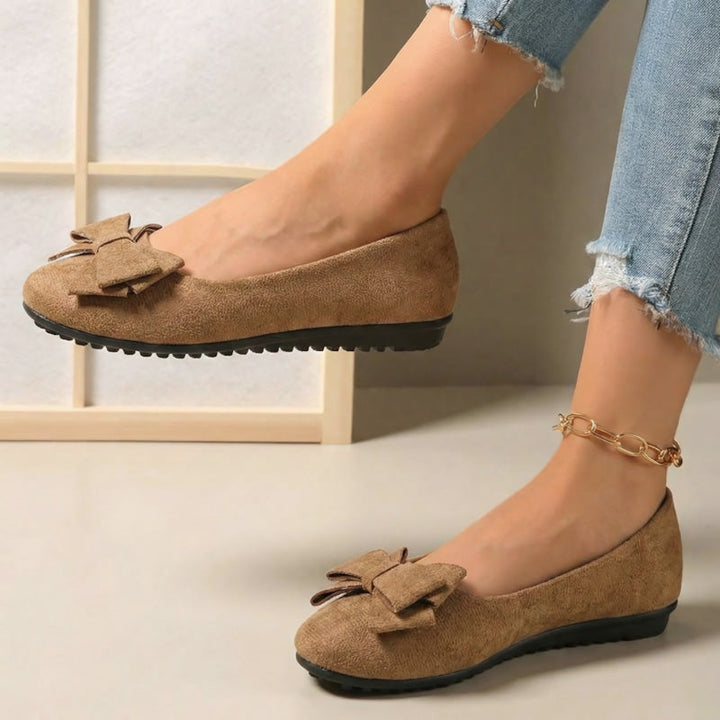 Women's supportive orthopaedic wide fit ballet flats, designed for lasting comfort.