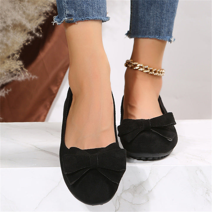 Classic wide fit ballet flats for women, orthopaedic comfort, perfect for busy days.