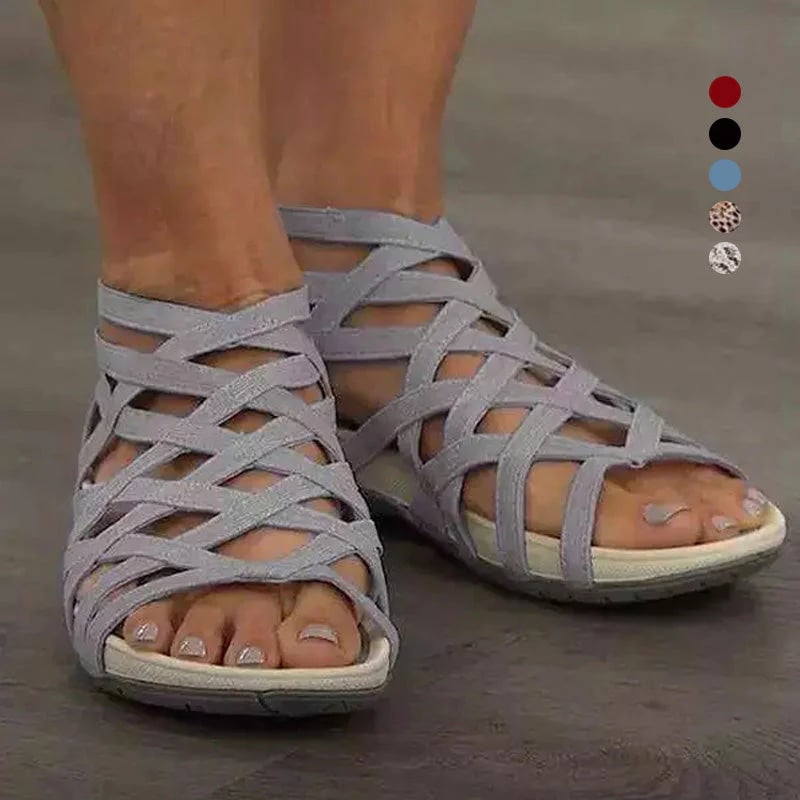 Comfortable women's adjustable orthopedic sandals, perfect for daily wear and excellent foot support.