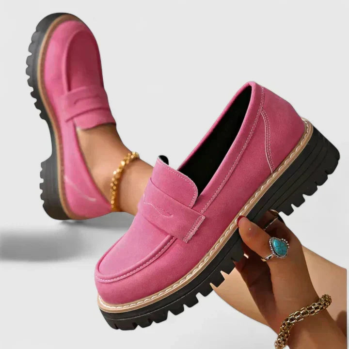 Elegant women's slip-on comfort loafers with orthopedic support & cushioning for versatile everyday wear.