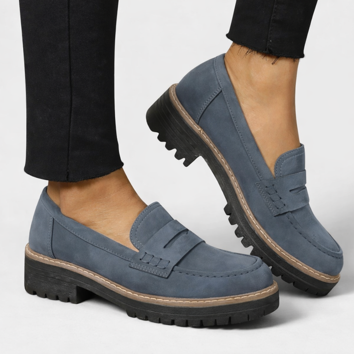 Supportive women's orthopedic walking loafers, cushioned for all-day comfort & everyday wear.