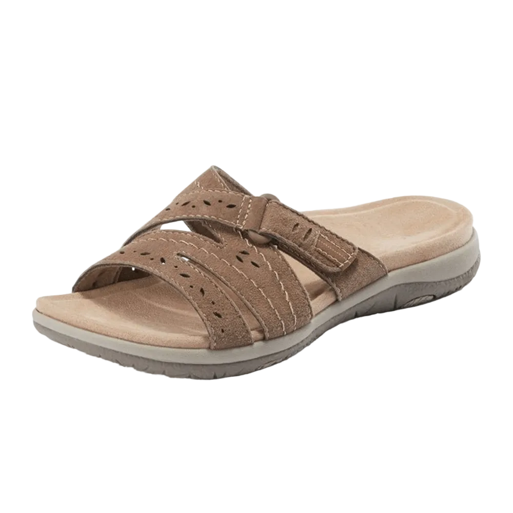 Women's orthopedic comfort sandals, wide toe box for foot pain relief & arch support. Ideal summer footwear.