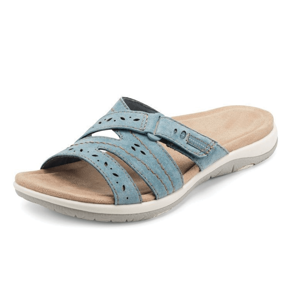 Casual women's summer sandals, open-toe orthopedic design, wide toe box & arch support for comfort.
