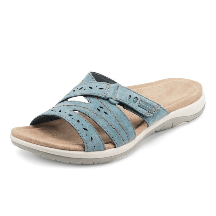 Casual women's summer sandals, open-toe orthopedic design, wide toe box & arch support for comfort.