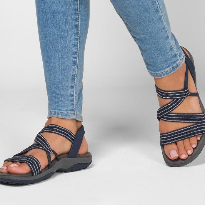 Fashionable women's orthopedic strap sandals ensuring foot health, comfort, and stylish summer wear.