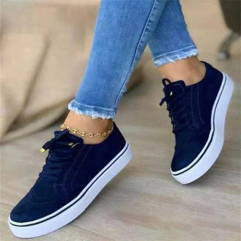 Stylish women's platform walking shoes, featuring orthopedic design for ultimate comfort & trendy look.