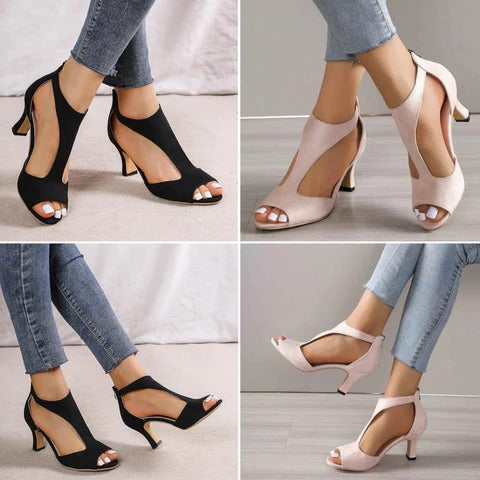 Women's comfortable orthopedic high heels with cushioned support, perfect for elegant style.