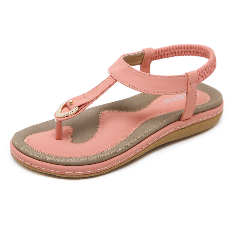 Stylish women's flat summer sandals with orthopedic arch support, ideal for casual everyday comfort.