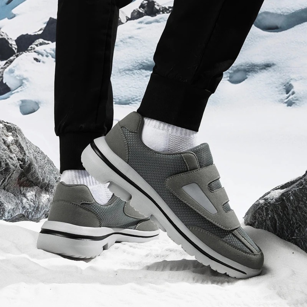 Breathable mesh women's shoes with adjustable strap, orthopedic support, perfect for walking.