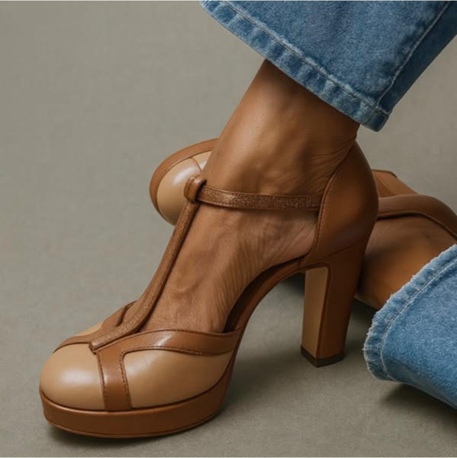 Women's orthopedic heeled sandals with ankle strap, open toe, arch support for comfortable day to evening wear.