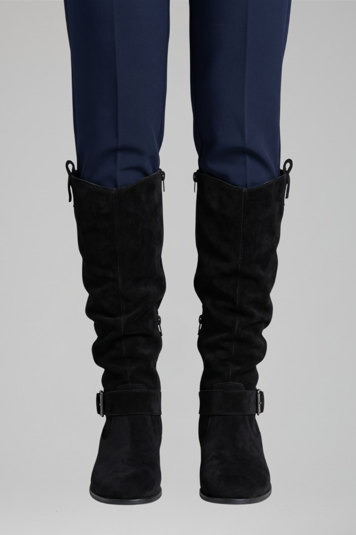 Orthopedic knee-high boots for women, providing comfort and support with a stylish side zip closure.