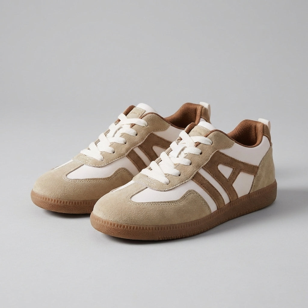 Stylish women's lace-up low-top sneakers offering orthopedic comfort. Versatile casual shoes for summer & travel.