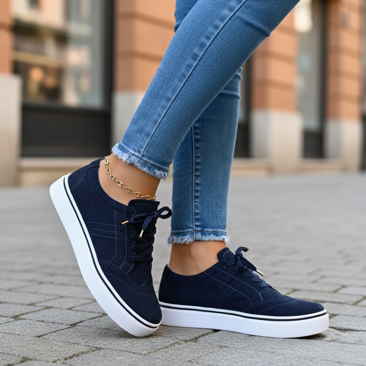 Women's orthopedic low-top sneakers for all-day comfort, perfect for walking & everyday wear.