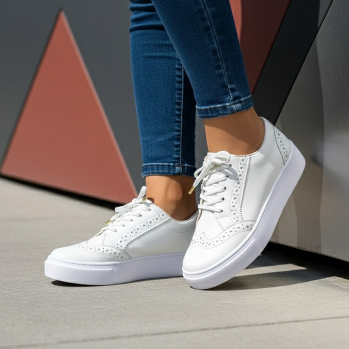 Health-focused women's orthopedic low-top sneakers, combining style with all-day comfort.