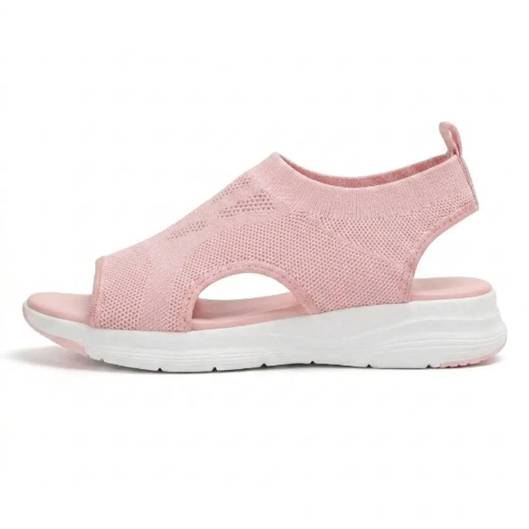 Lightweight women's summer sandals, slip-on design with orthopedic comfort.