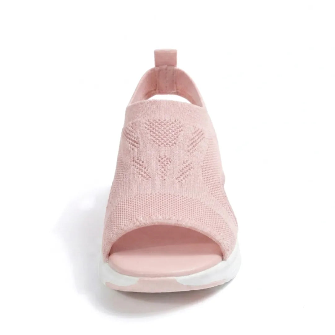 Arch support women's slip-on wedge sandals, designed for maximum walking comfort.