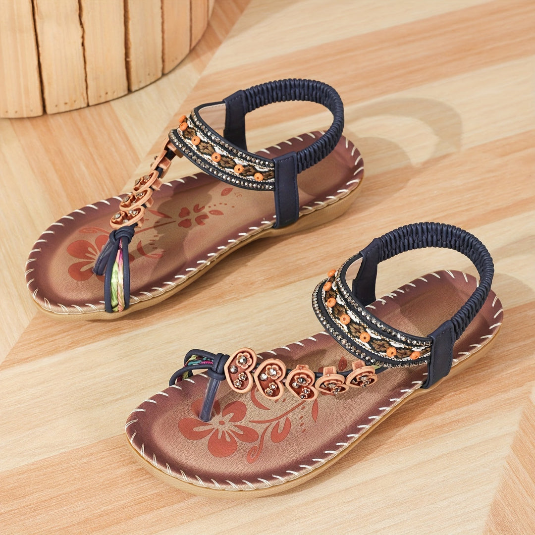 Ergonomic women's sandals with contoured footbed for superior arch support & adjustable straps for custom fit.