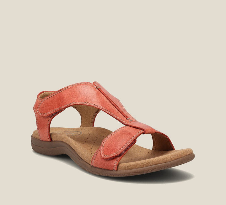 Women's T-strap comfort sandals with deep cushioning, reliable arch support & adjustable fit for summer.