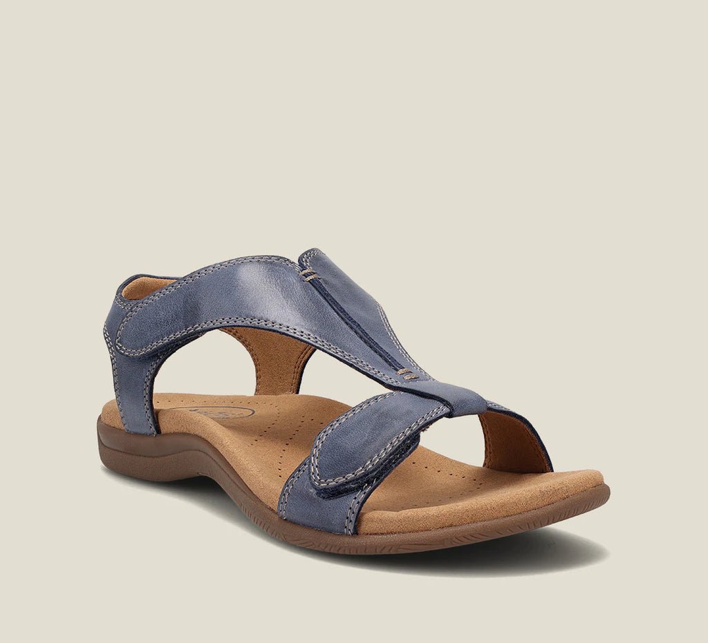 Versatile women's summer sandals, stylish T-strap design, orthopedic cushioning & superior arch support.