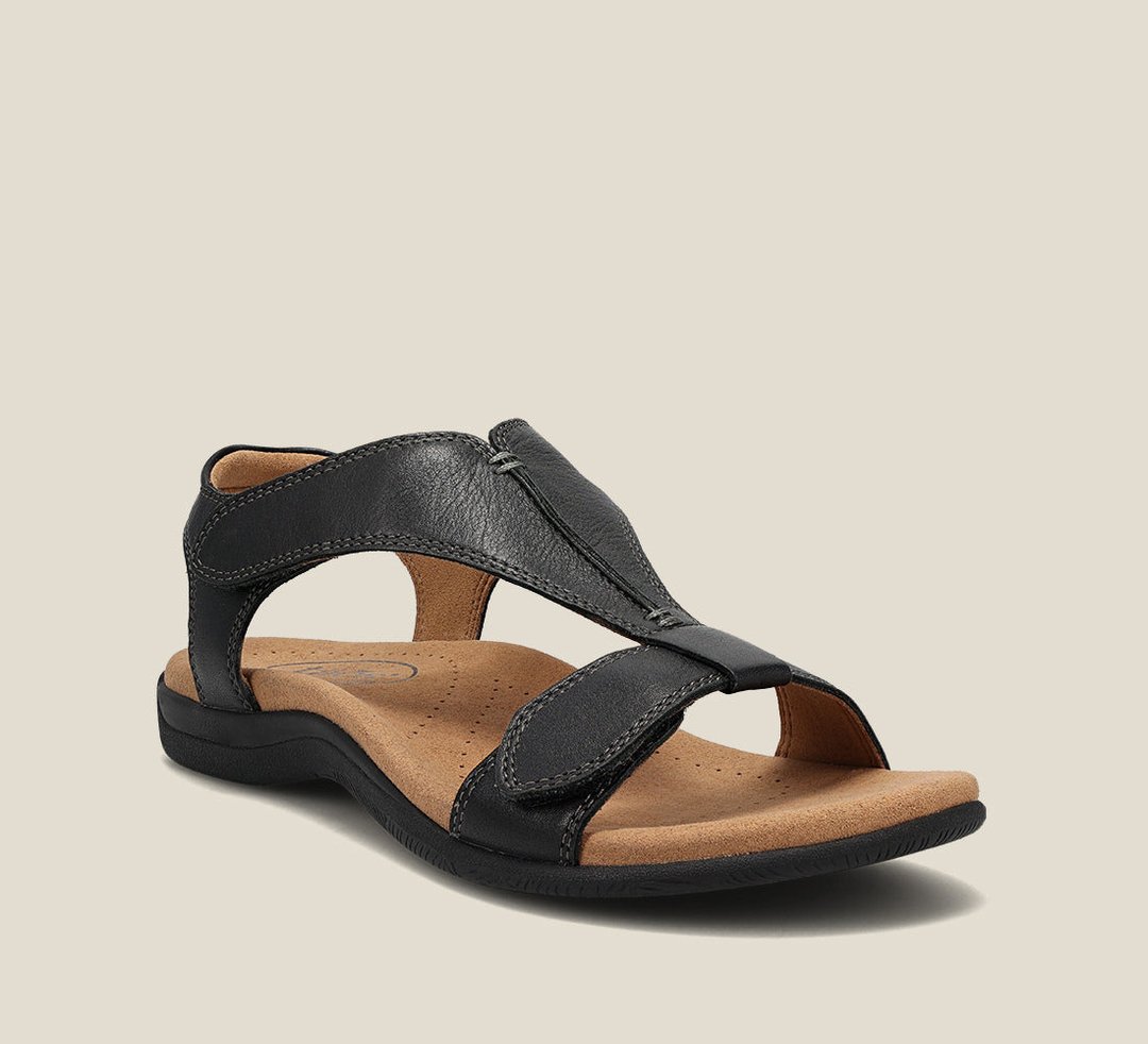 All-day comfort women's orthopedic sandals, with cushioning, arch support, & adjustable T-straps for summer.