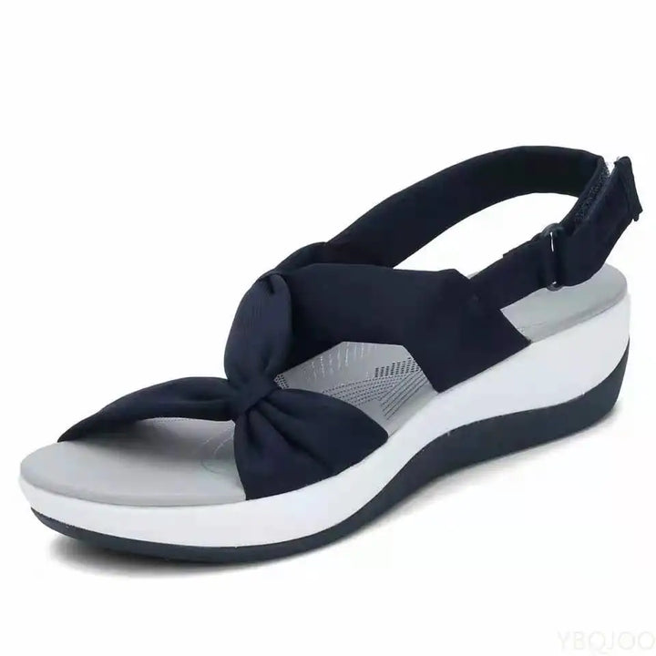 Comfortable women's summer sandals with arch support, perfect for casual daily wear and long walks.