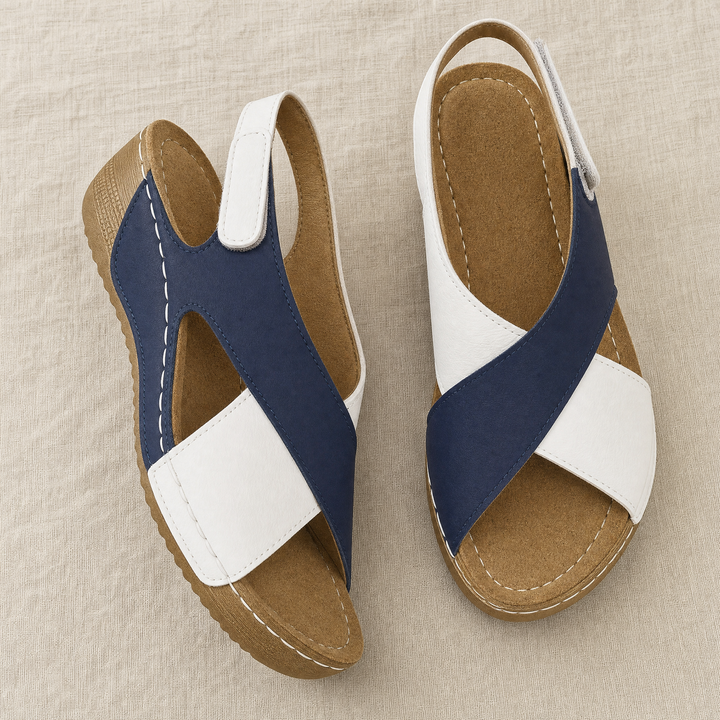 Comfortable women's walking sandals with strong arch support for all-day wear & foot pain relief.