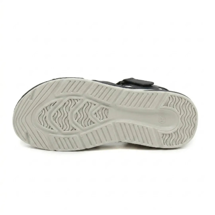 Supportive women's sandals, ideal for foot pain relief with orthopedic arch support and adjustable straps.