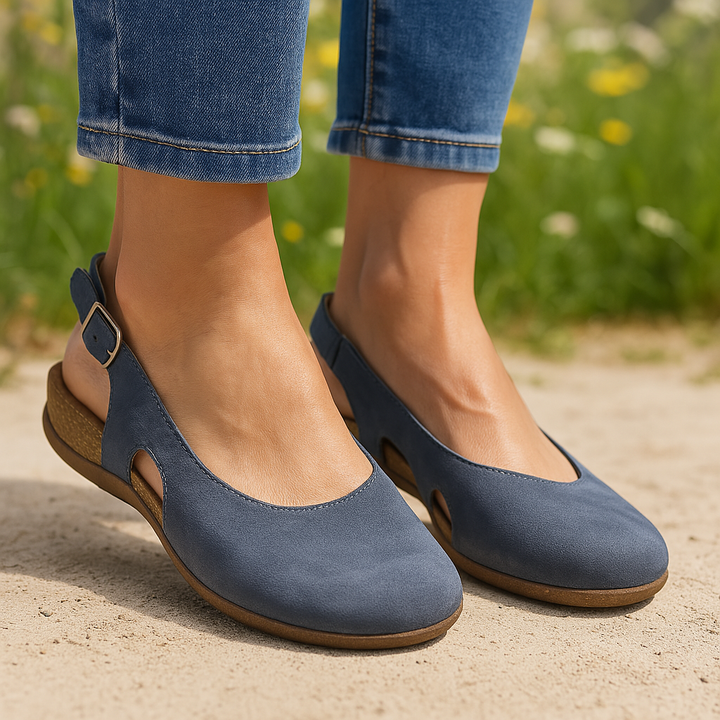Women's orthopedic sandals with arch support for all-day comfort, ideal for walking & foot pain relief.