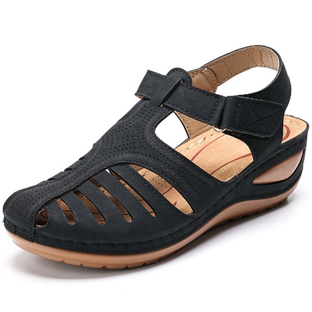 Women's orthopedic sandals with arch support for comfortable daily wear and foot pain relief.