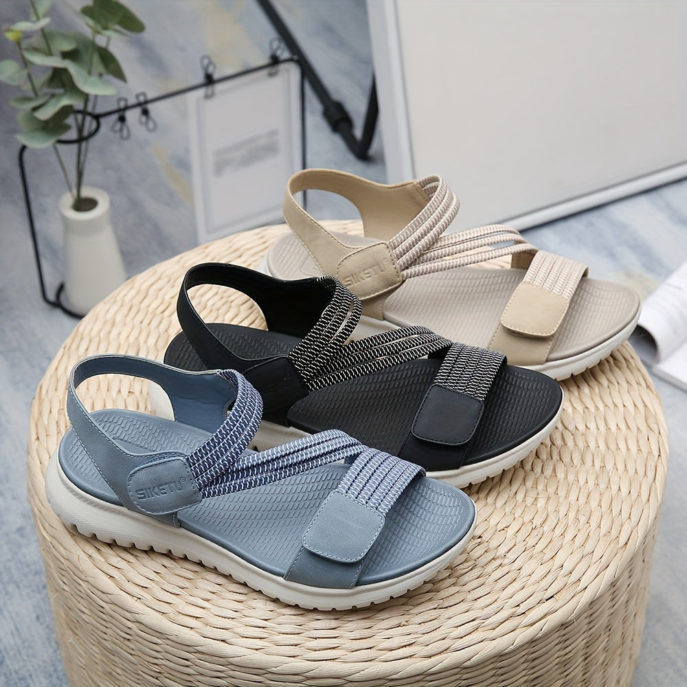 Apricot women's comfortable orthopedic sandals with arch support, for plantar fasciitis & daily wear.
