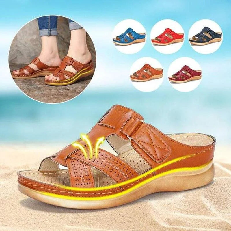 Everyday women's comfort sandals with orthopedic arch support for active feet.
