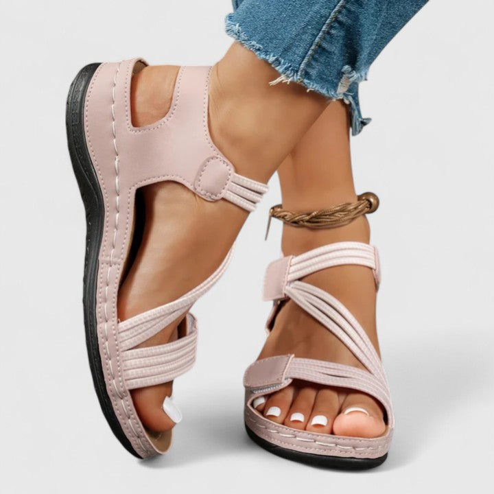 Comfortable women's orthopedic footwear designed for pain relief and all-day summer wear.