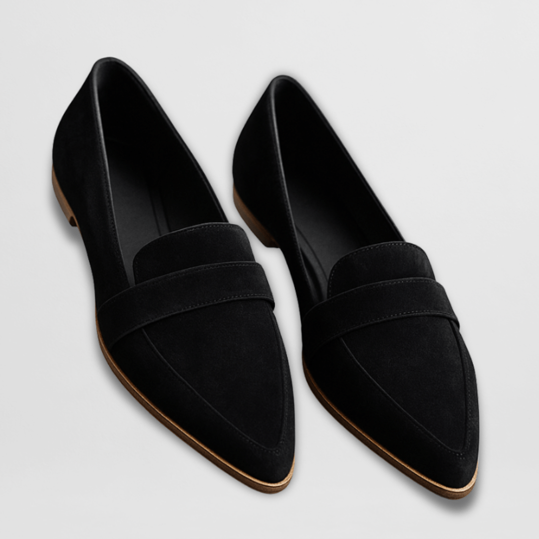 Supportive women's orthopedic slip-on loafers. Comfortable, flexible footwear for healthy walking.