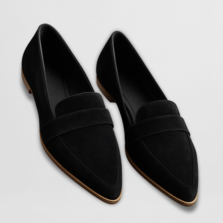 Supportive women's orthopedic slip-on loafers. Comfortable, flexible footwear for healthy walking.