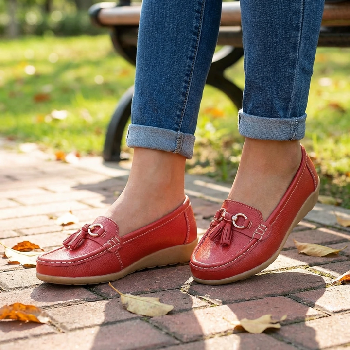 Stylish women's slip-on loafers with orthopedic cushioning for everyday wear.