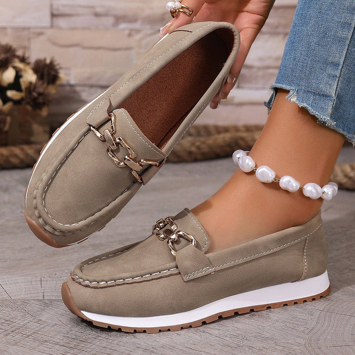 Relieve foot pain with women's orthopedic slip-on loafers, arch support & cushioned sole.