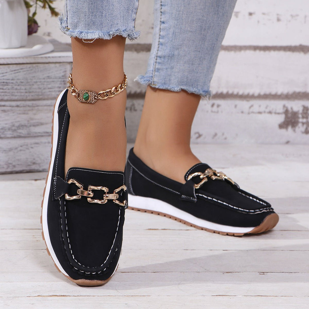 Women's orthopedic slip-on loafers perfect for walking, with arch support & cushioned comfort.