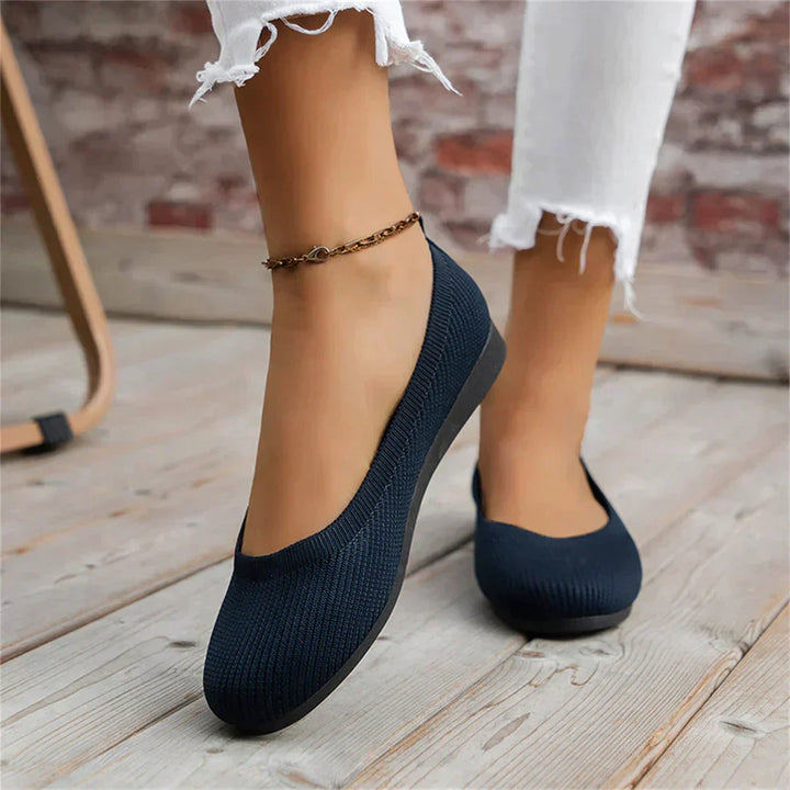 Supportive women's casual slip-on shoes with memory foam, arch support, and non-slip design.