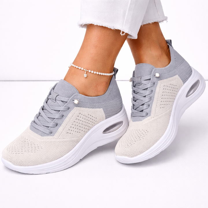 Breathable women's orthopedic slip-on sneakers, perfect for active lifestyle and cushioned walking.