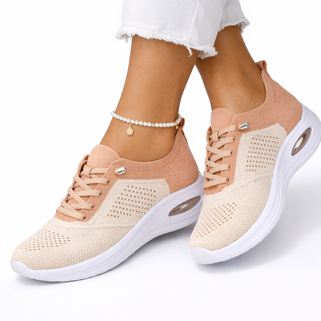 Comfortable women's slip-on sneakers with orthopedic foot support for effortless everyday wear.